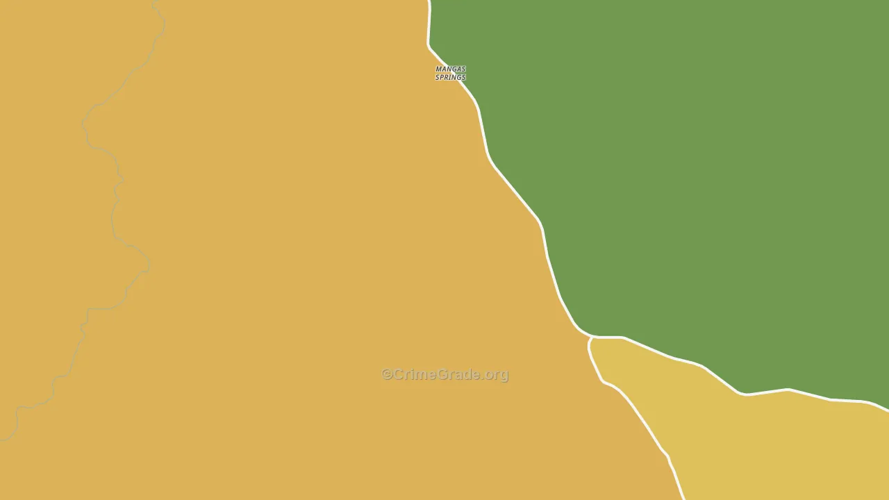 Mangas Springs, NM Map of Vandalism Rates