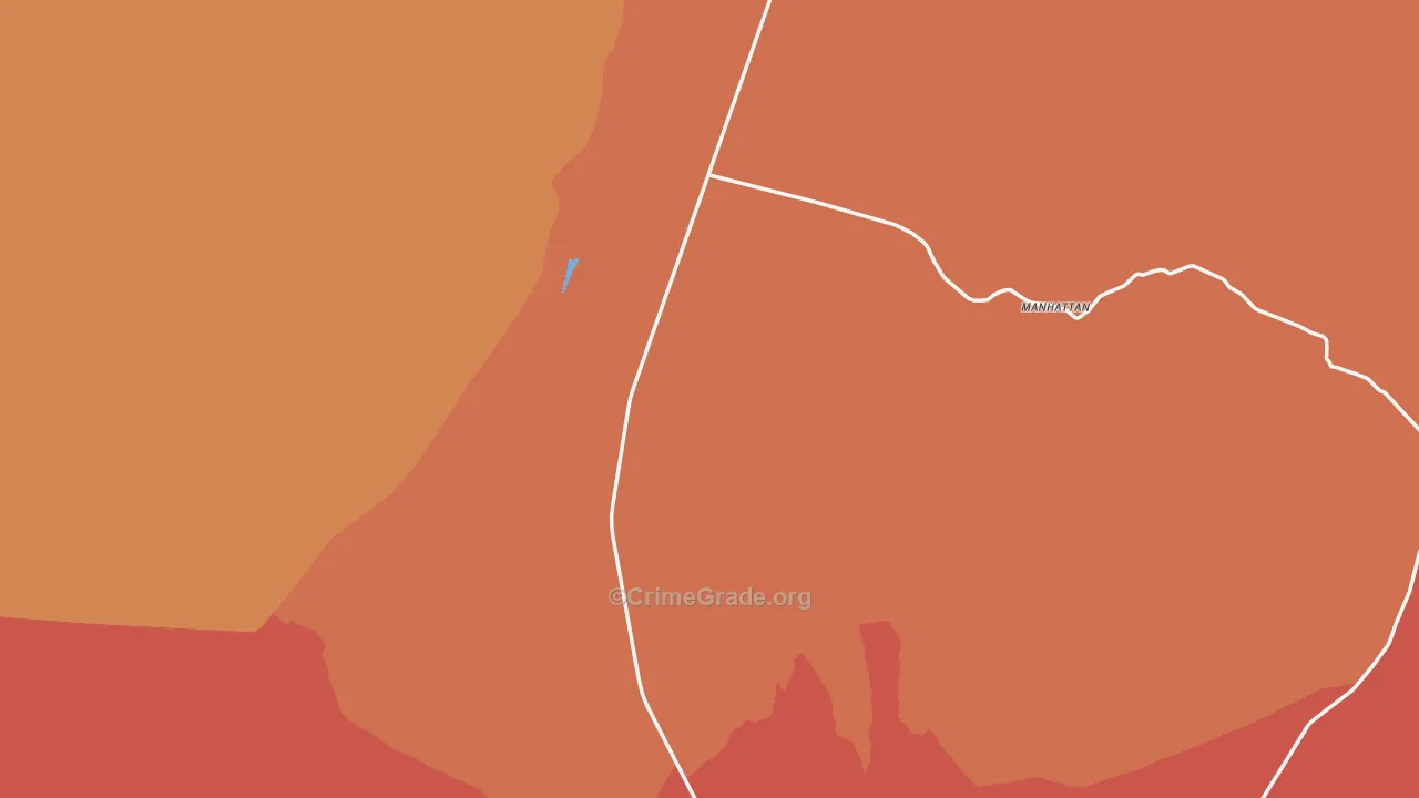 Manhattan, NV Map of Vandalism Rates