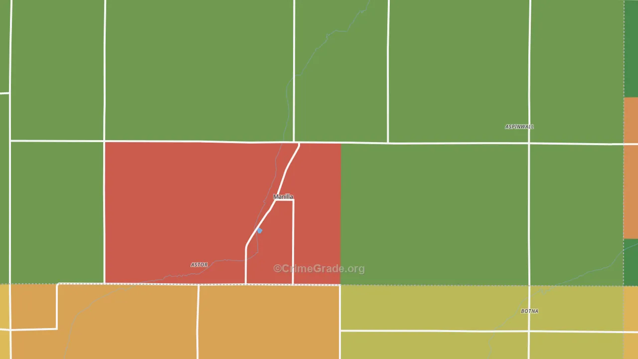 Manilla, IA Map of Vandalism Rates