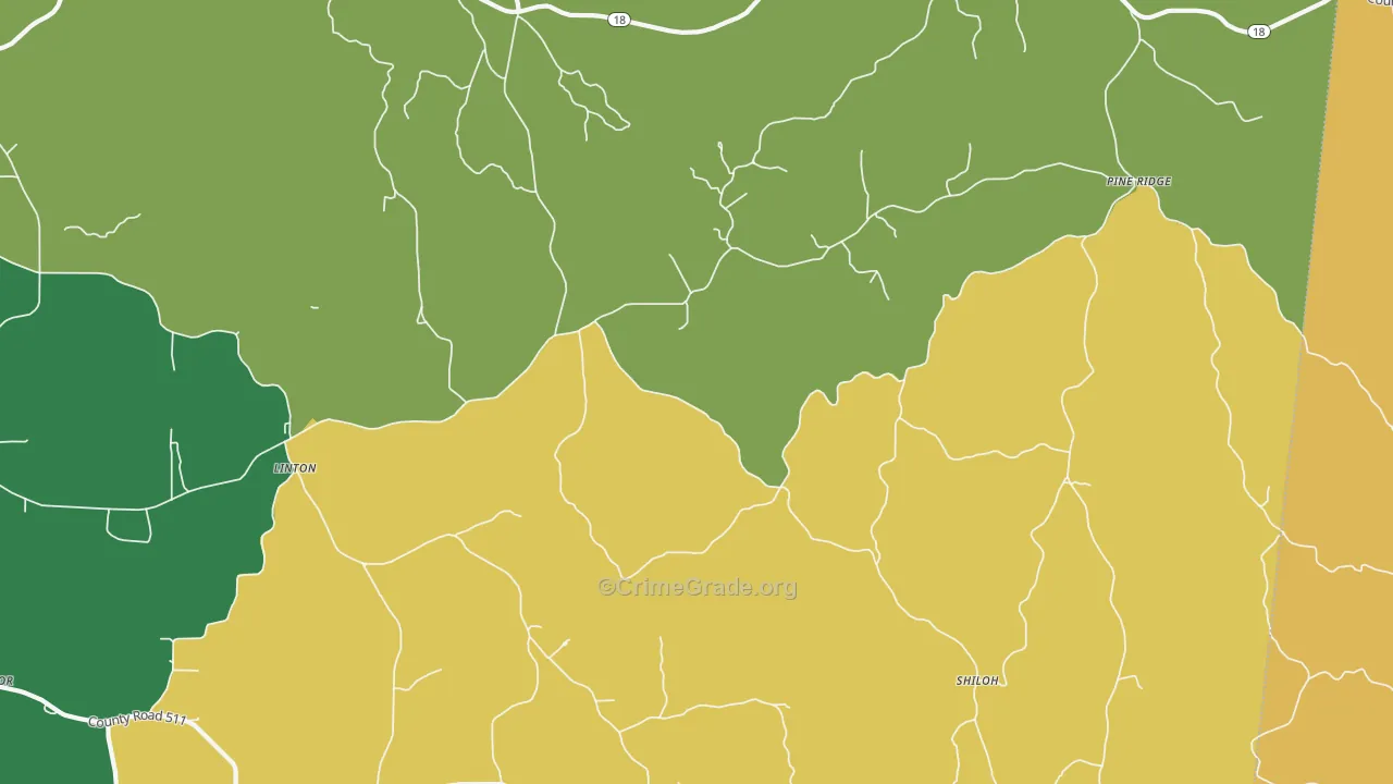 Mannassa, MS Map of Vandalism Rates