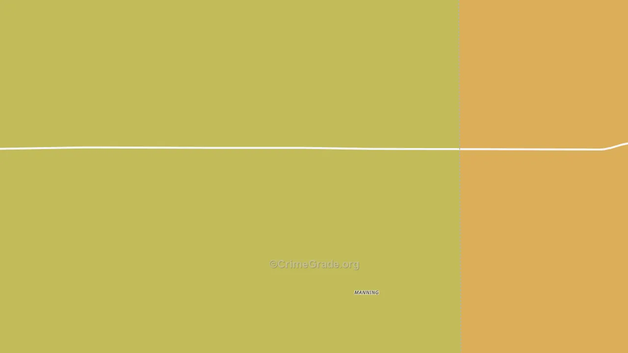 Manning, KS Map of Vandalism Rates