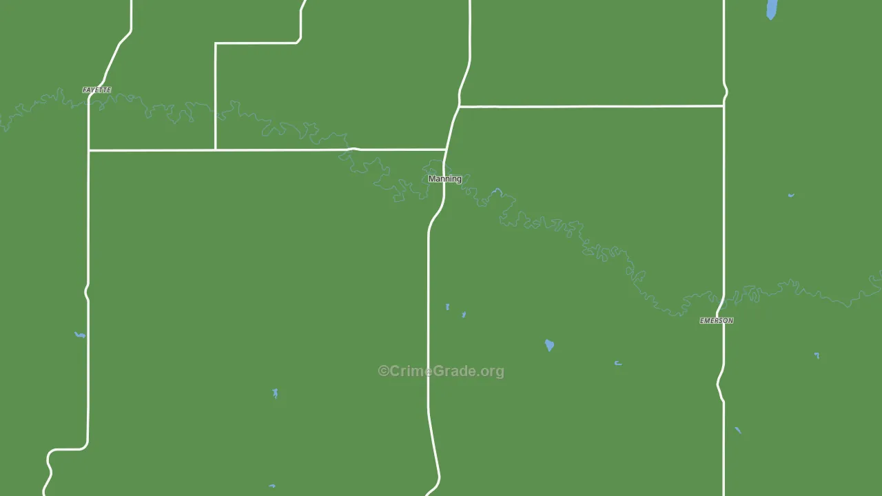 Manning, ND Map of Vandalism Rates