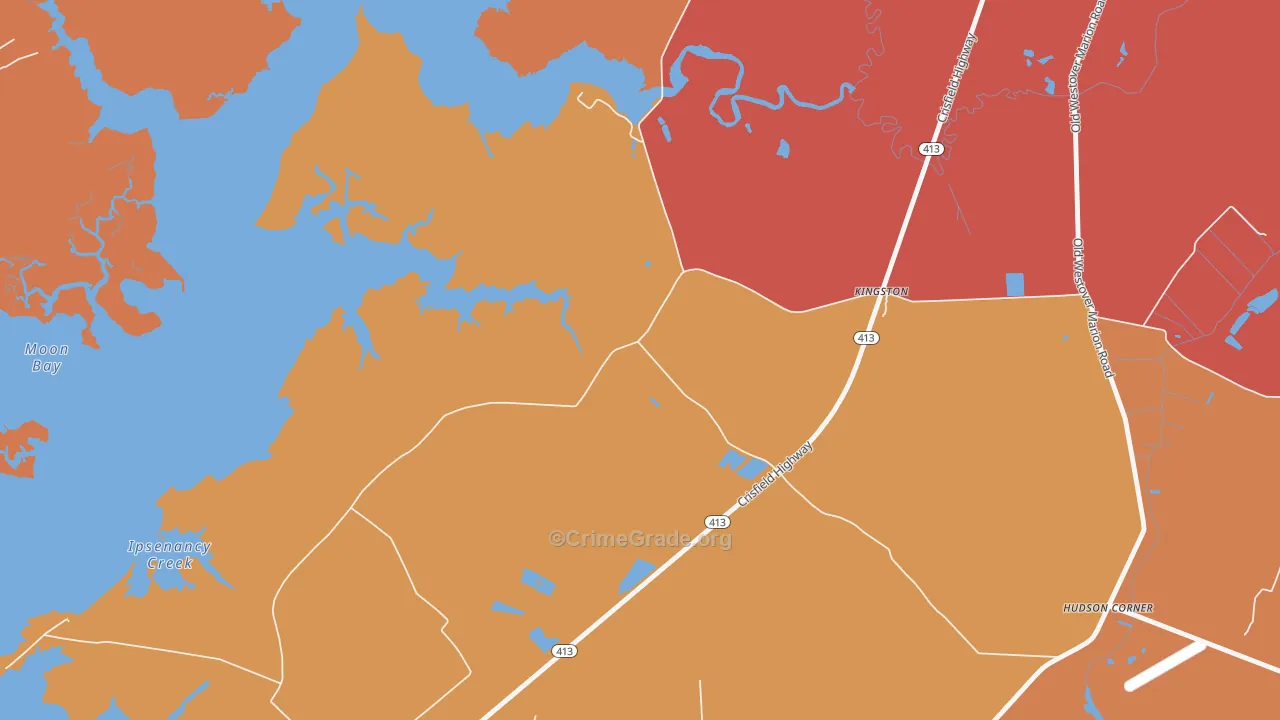 Manokin, MD Map of Vandalism Rates