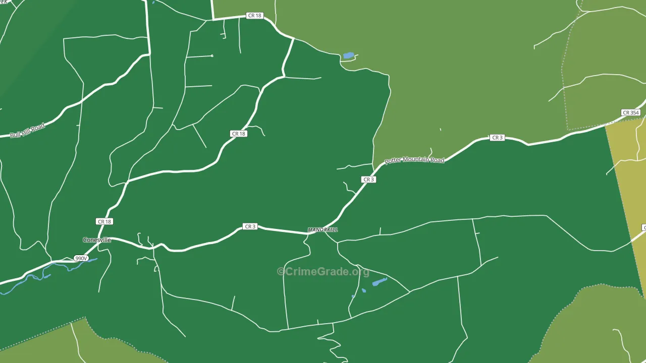 Manor Kill, NY Map of Vandalism Rates