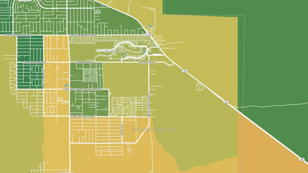 Manse, NV Map of Vandalism Rates
