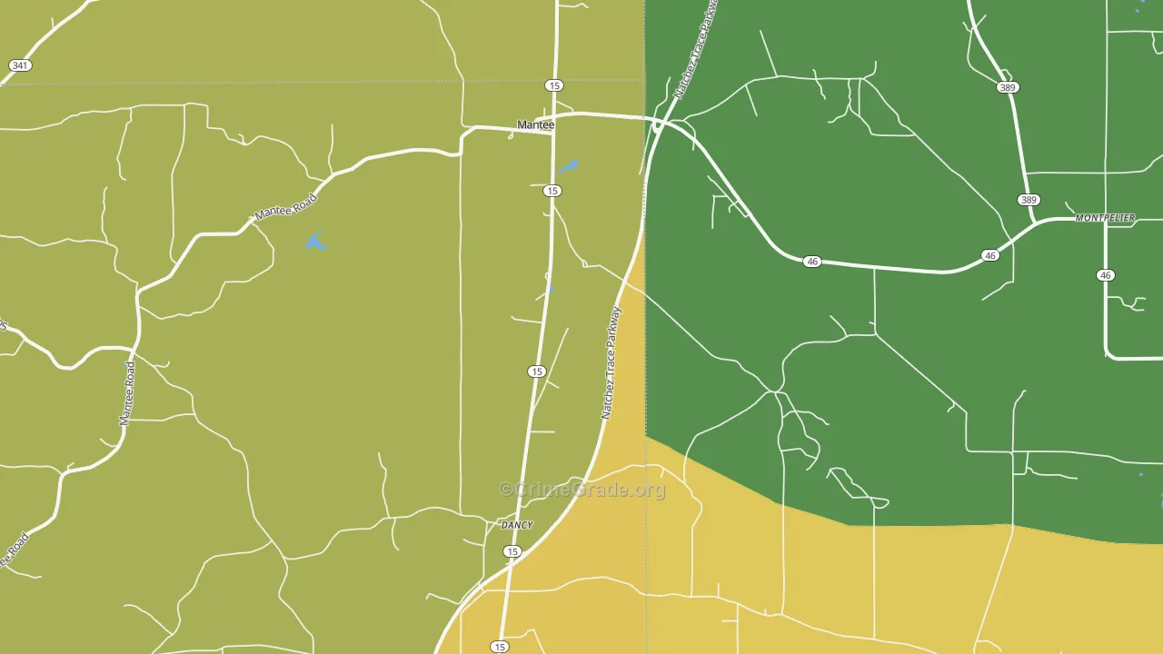 Mantee, MS Map of Vandalism Rates
