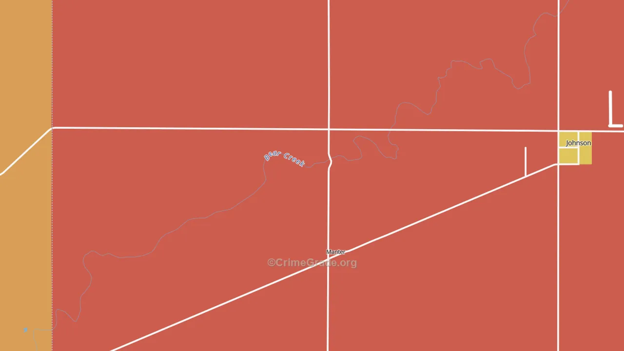 Manter, KS Map of Vandalism Rates