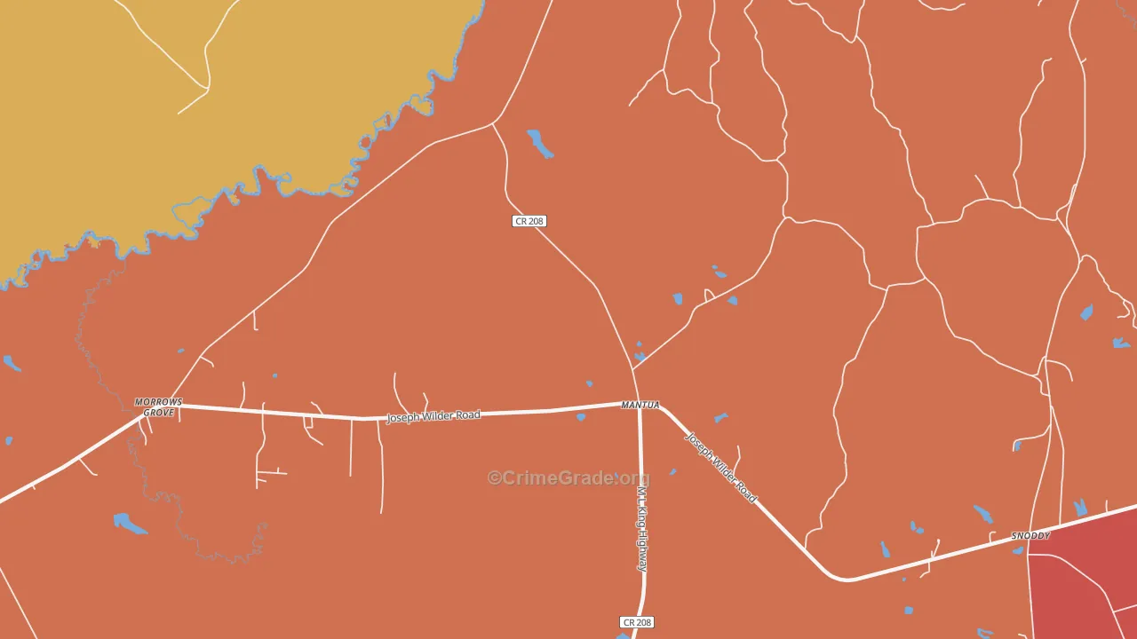 Mantua, AL Map of Vandalism Rates