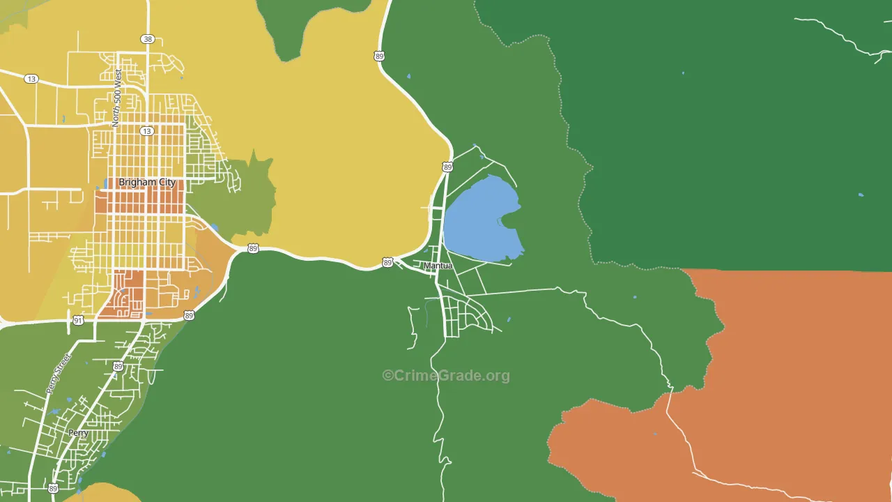 Mantua, UT Map of Vandalism Rates