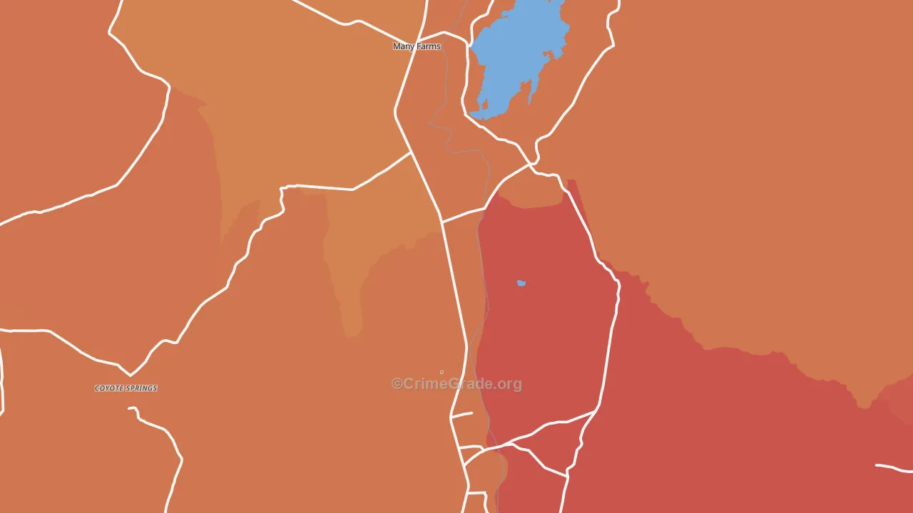 Many Farms, AZ Map of Vandalism Rates