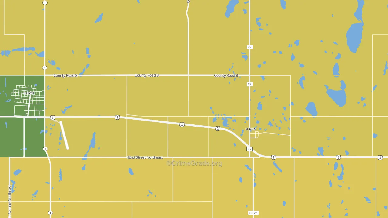 Mapes, ND Map of Vandalism Rates