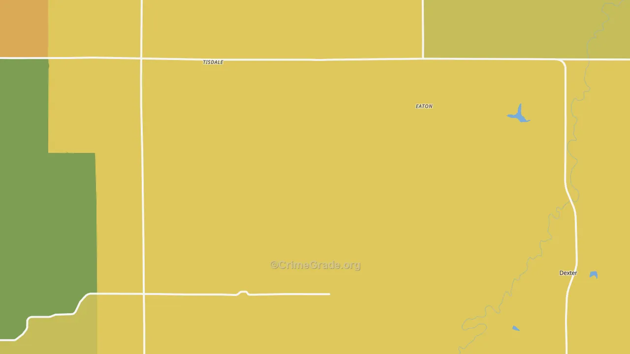 Maple City, KS Map of Vandalism Rates
