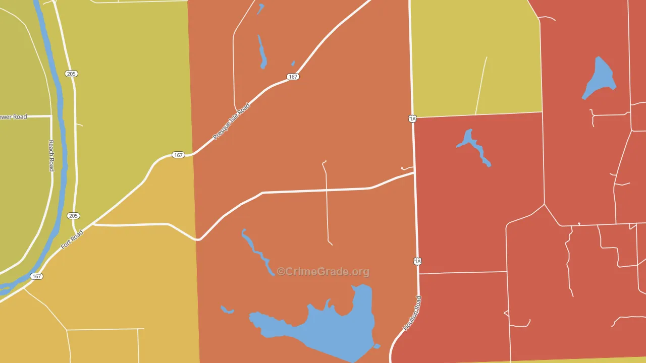Maple Grove, ME Map of Vandalism Rates