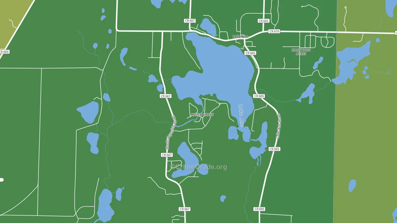 Maple Grove, MI Map of Vandalism Rates