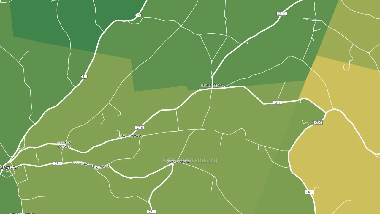 Maple Grove, NY Map of Vandalism Rates