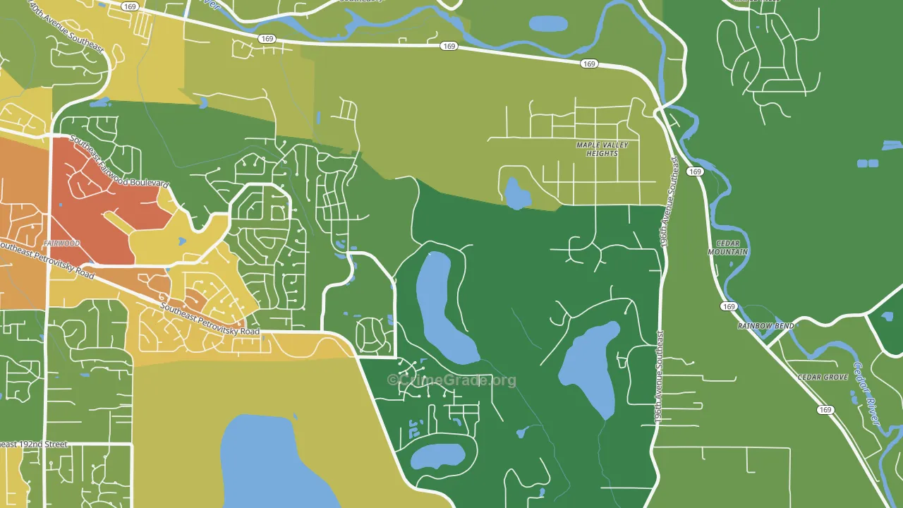 Maple Heights-Lake Desire, Renton, WA Map of Vandalism Rates