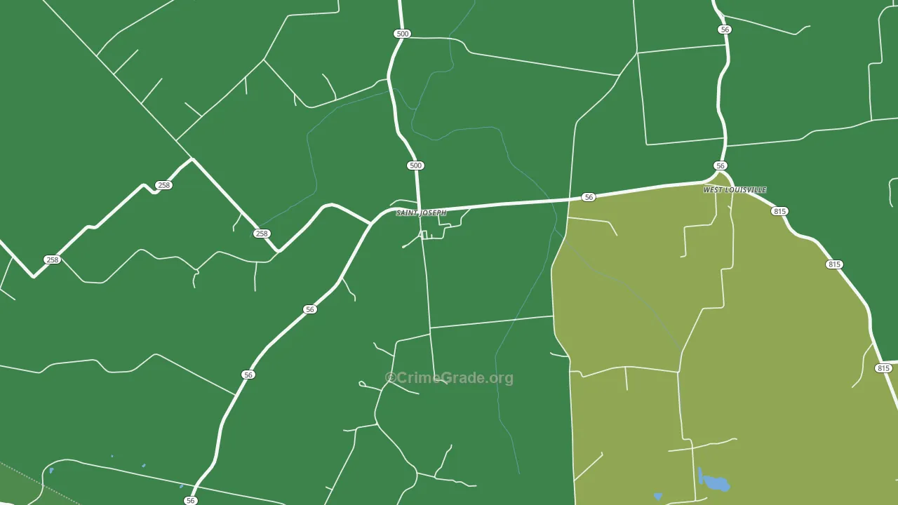 Maple Mount, KY Map of Vandalism Rates