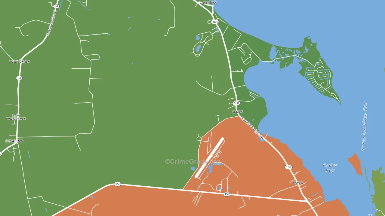 Maple, NC Map of Vandalism Rates