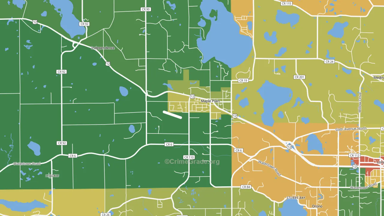 Maple Plain, MN Map of Vandalism Rates
