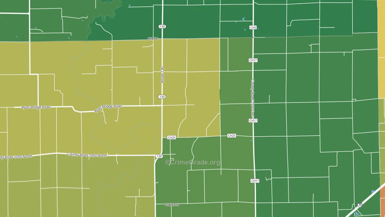 Maple Point, IL Map of Vandalism Rates