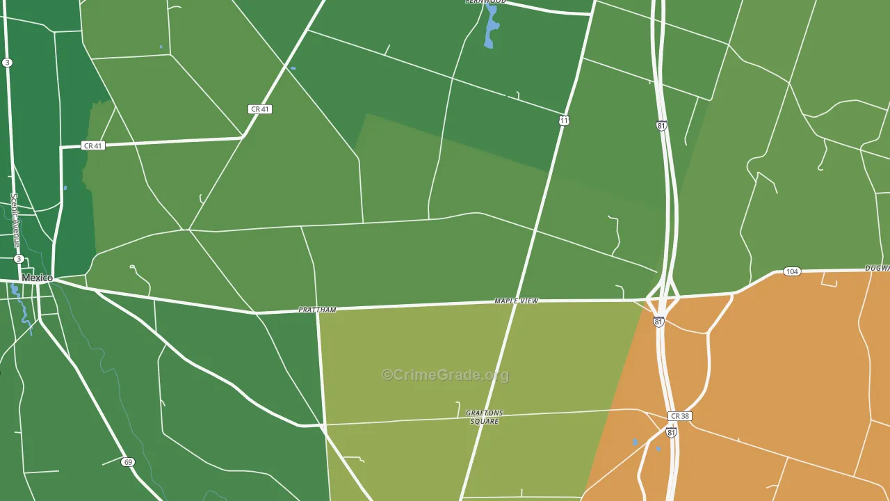 Maple View, NY Map of Vandalism Rates