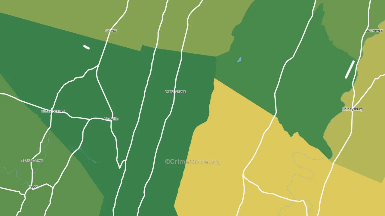Mapleton Depot, PA Map of Vandalism Rates