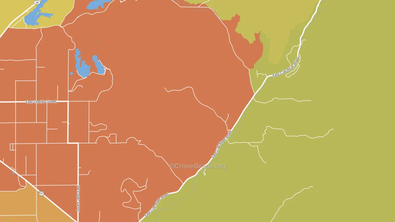 Mapleton, ID Map of Vandalism Rates