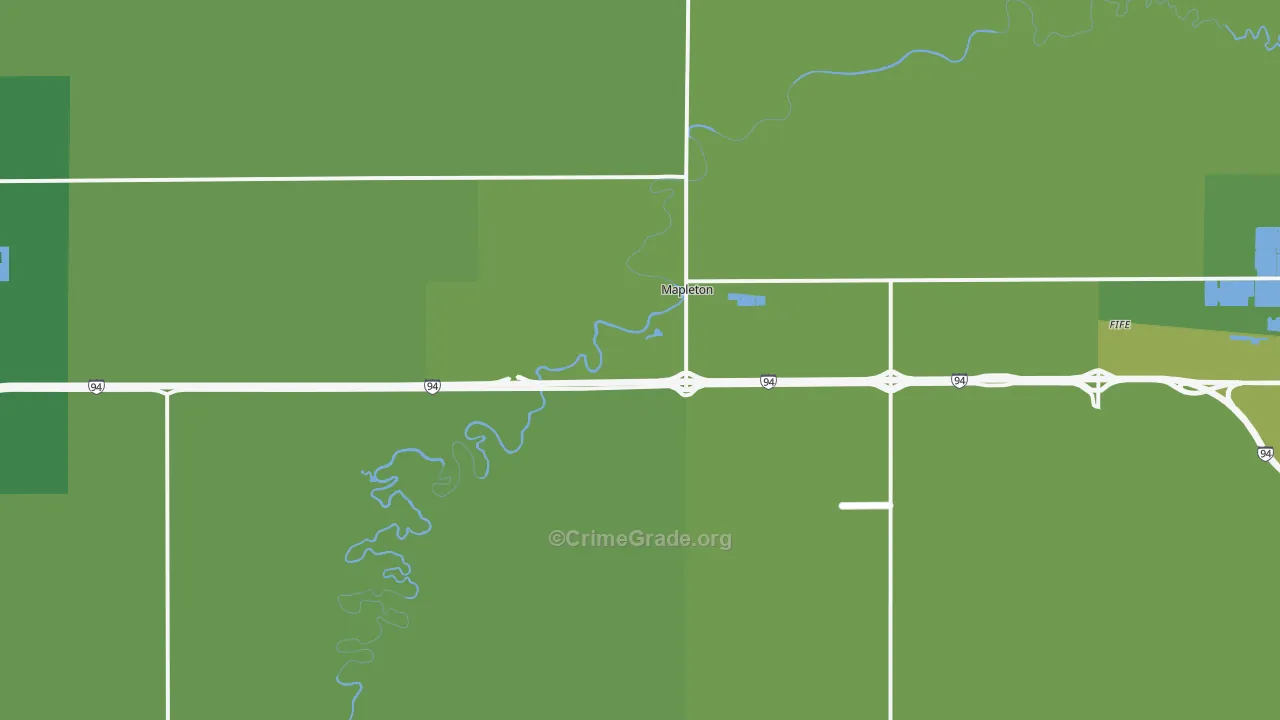 Mapleton, ND Map of Vandalism Rates