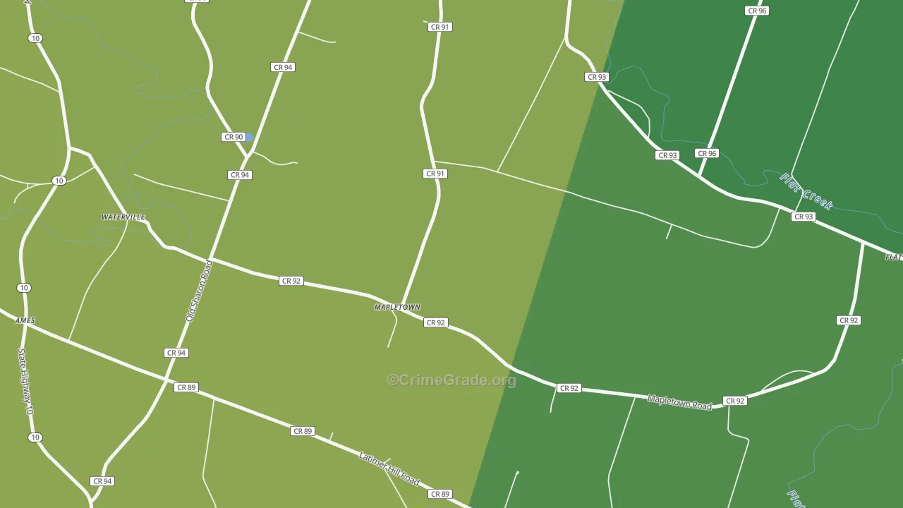 Mapletown, NY Map of Vandalism Rates