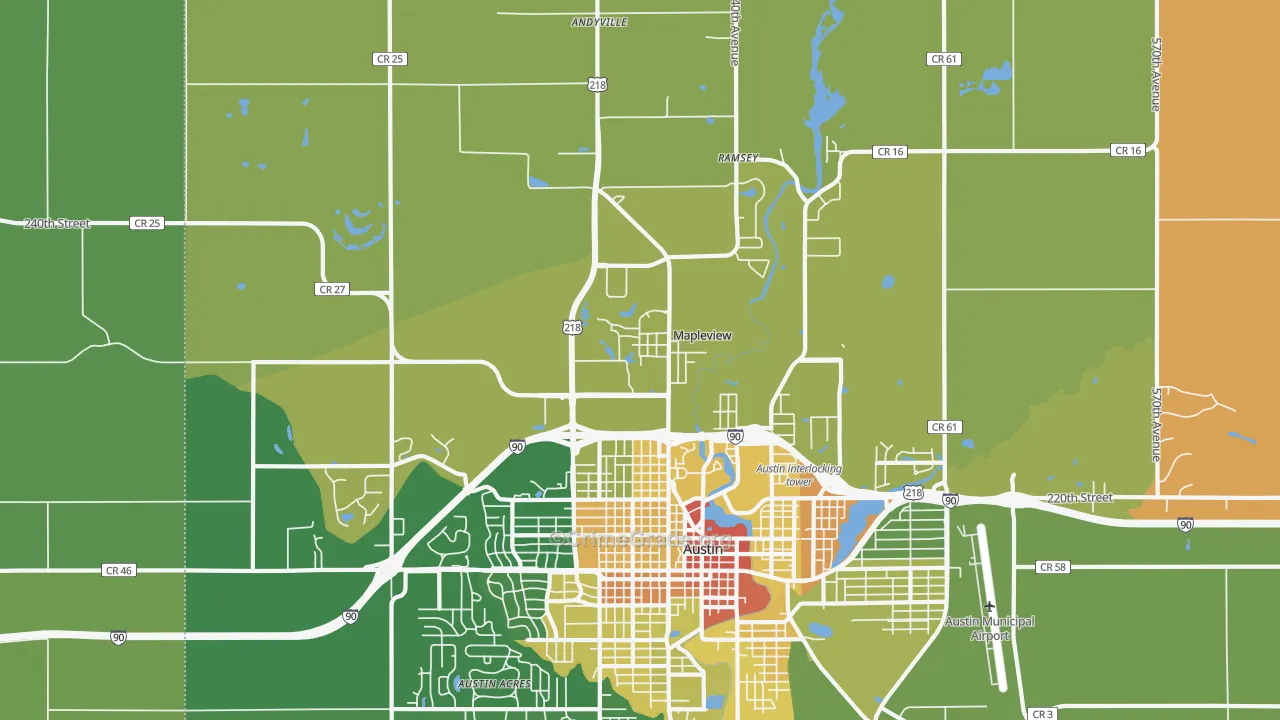 Mapleview, MN Map of Vandalism Rates