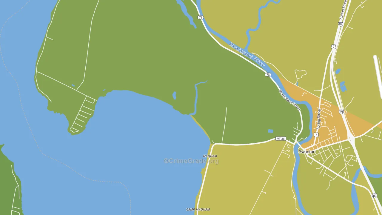 Maquam, VT Map of Vandalism Rates