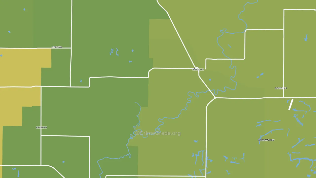 Maquon, IL Map of Vandalism Rates