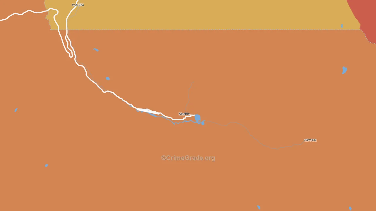 Marble, CO Map of Vandalism Rates
