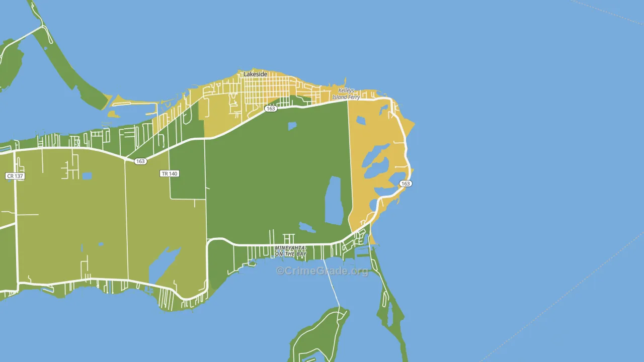 Marblehead, OH Map of Vandalism Rates