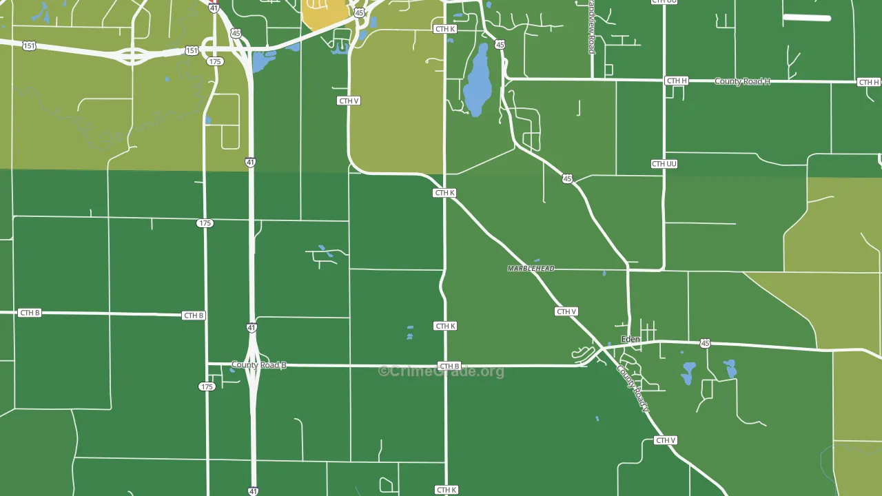 Marblehead, WI Map of Vandalism Rates