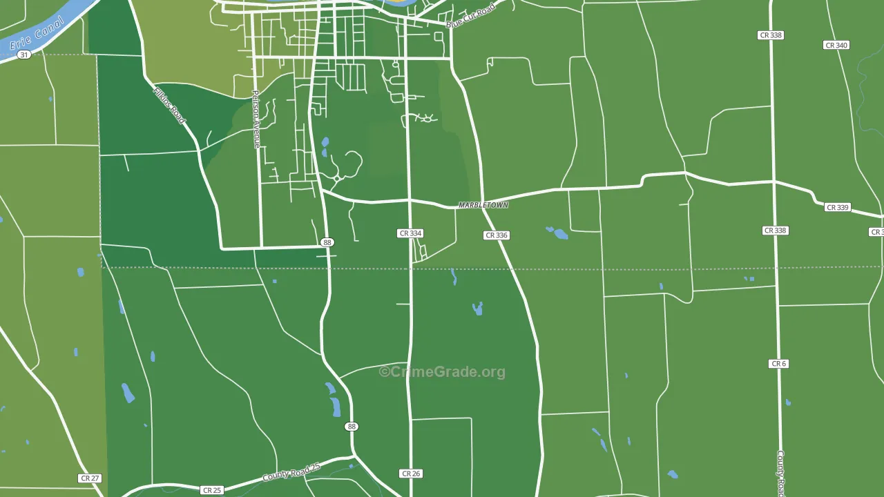Marbletown, NY Map of Vandalism Rates