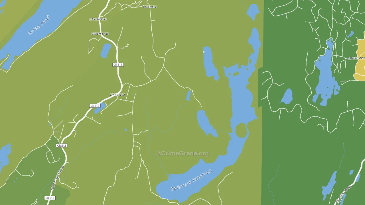 Marcella, NJ Map of Vandalism Rates