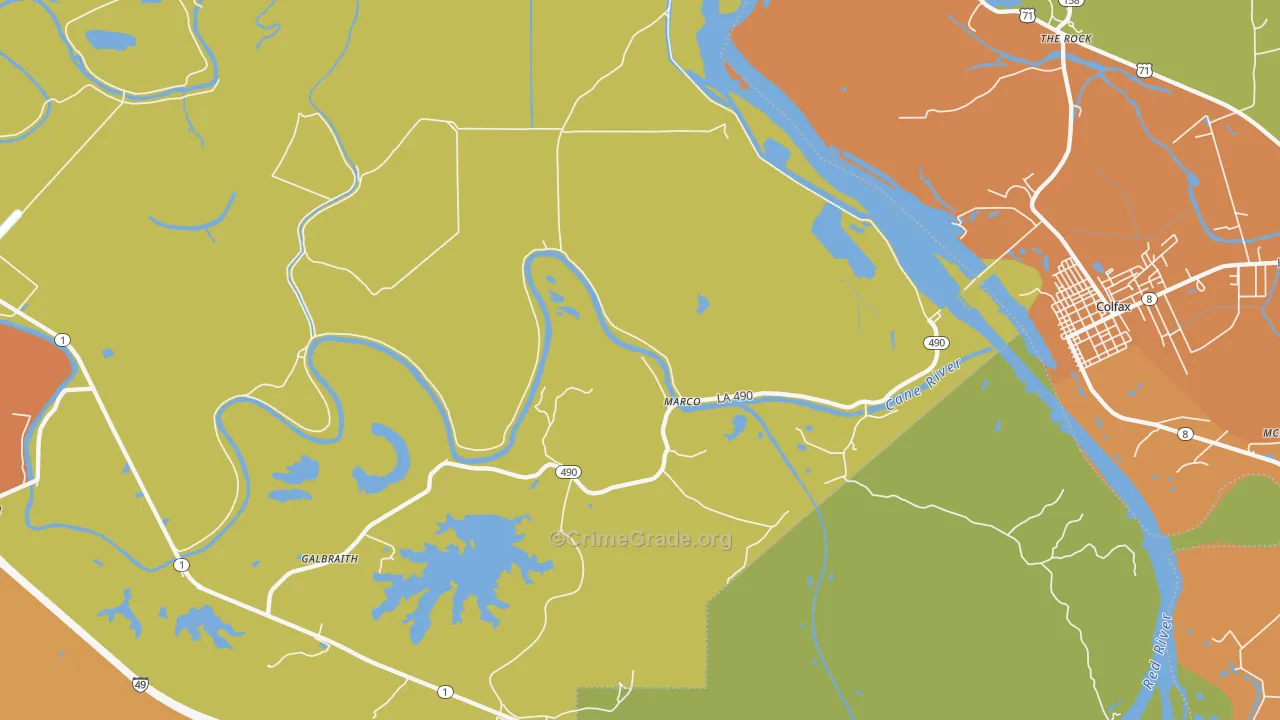 Marco, LA Map of Vandalism Rates