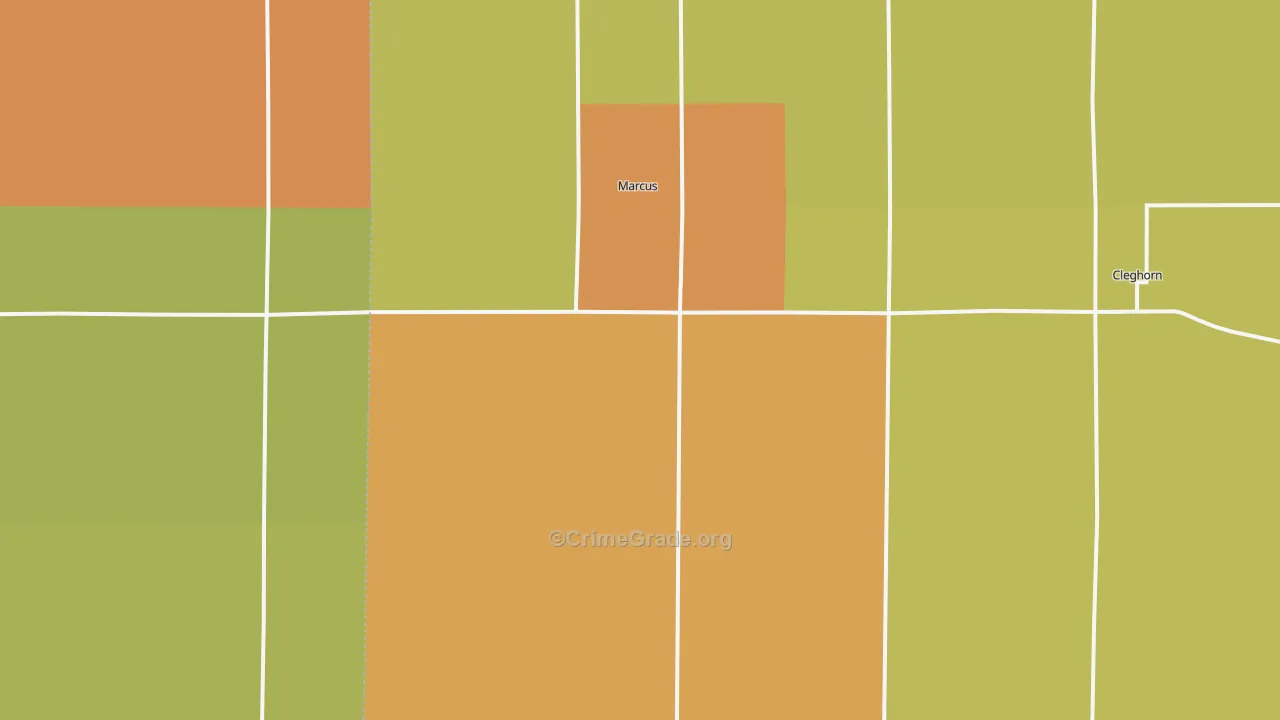 Marcus, IA Map of Vandalism Rates