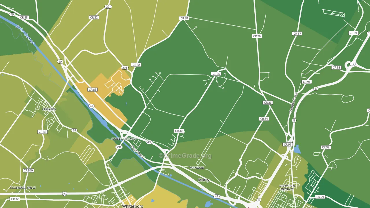 Marcy, NY Map of Vandalism Rates
