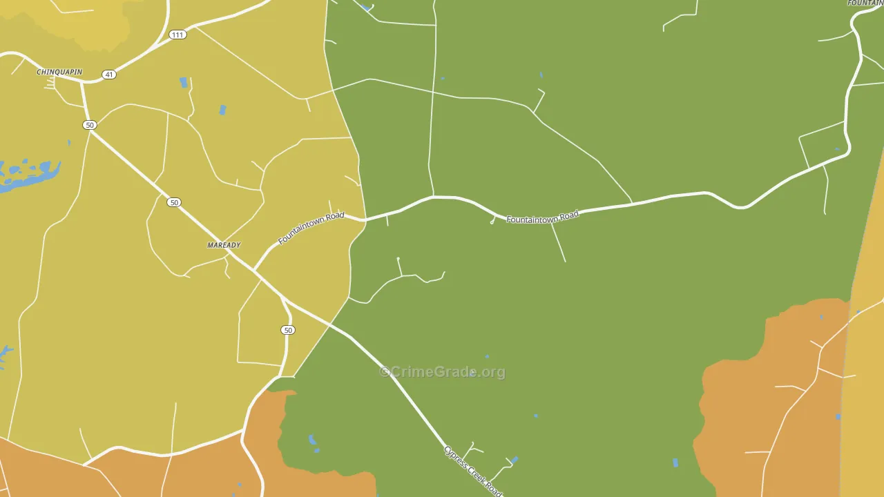 Maready, NC Map of Vandalism Rates