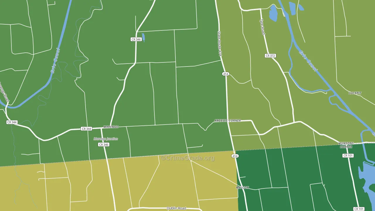 Marengo, NY Map of Vandalism Rates