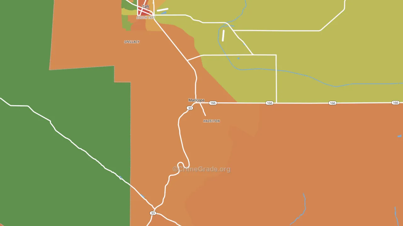 Maricopa, CA Map of Vandalism Rates