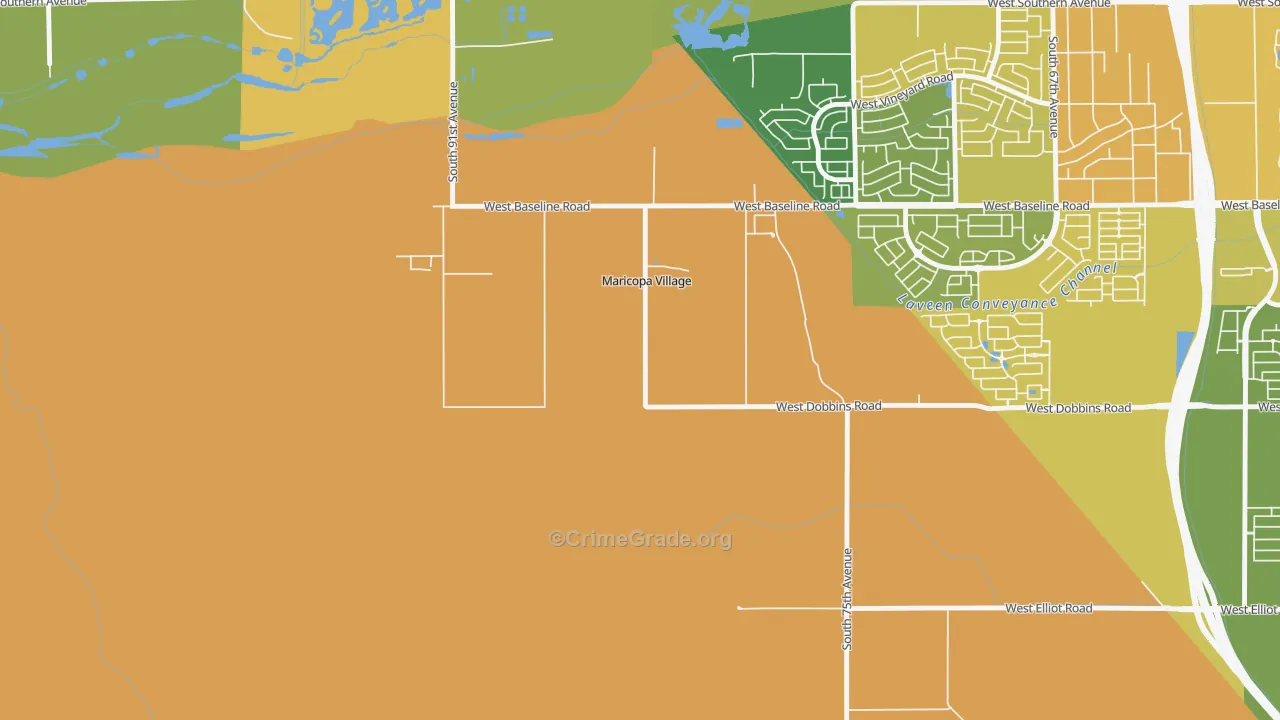 Maricopa Colony, AZ Map of Vandalism Rates