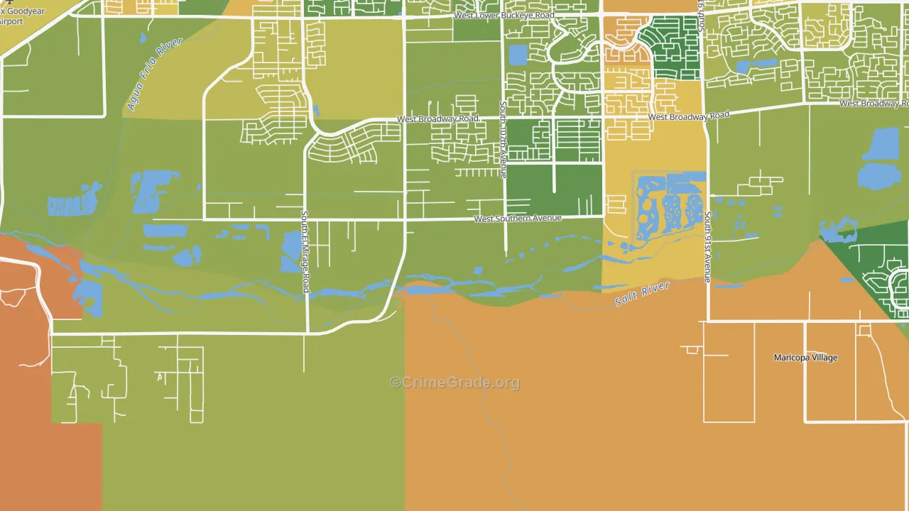 Maricopa Village, AZ Map of Vandalism Rates