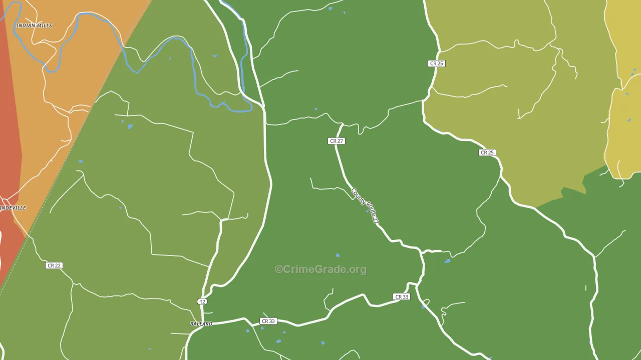Marie, WV Map of Vandalism Rates