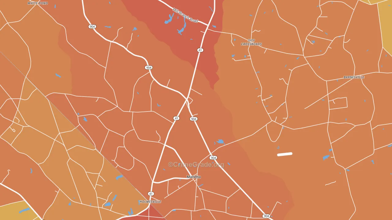 Marietta, NC Map of Vandalism Rates