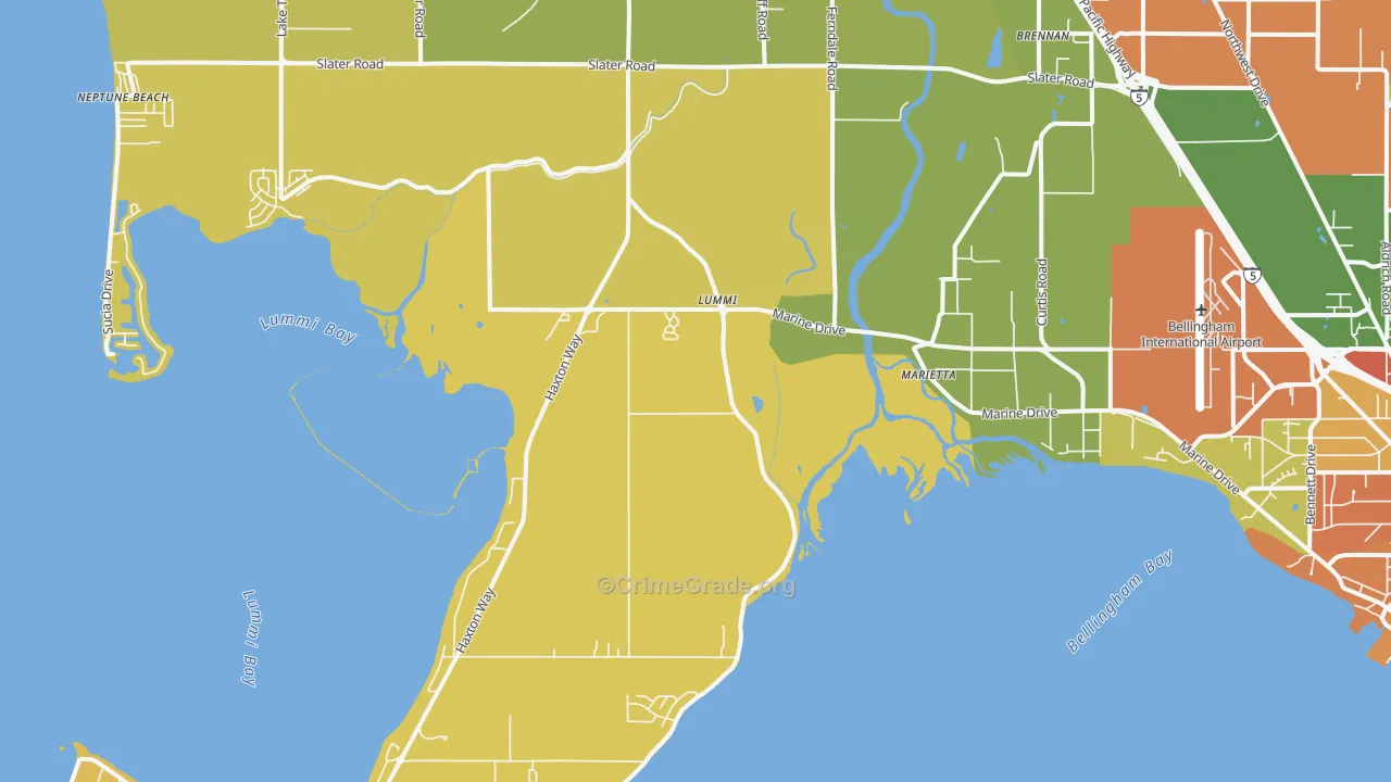 Marietta, WA Map of Vandalism Rates