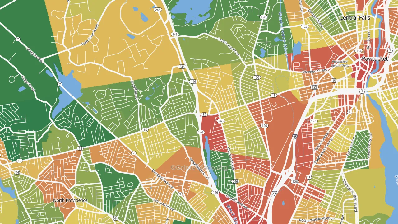 Marieville, Providence, RI Map of Vandalism Rates