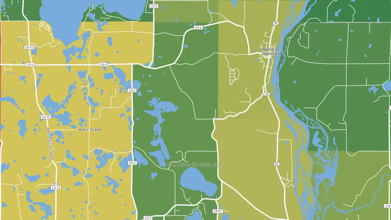 Marine On St. Croix, MN Map of Vandalism Rates